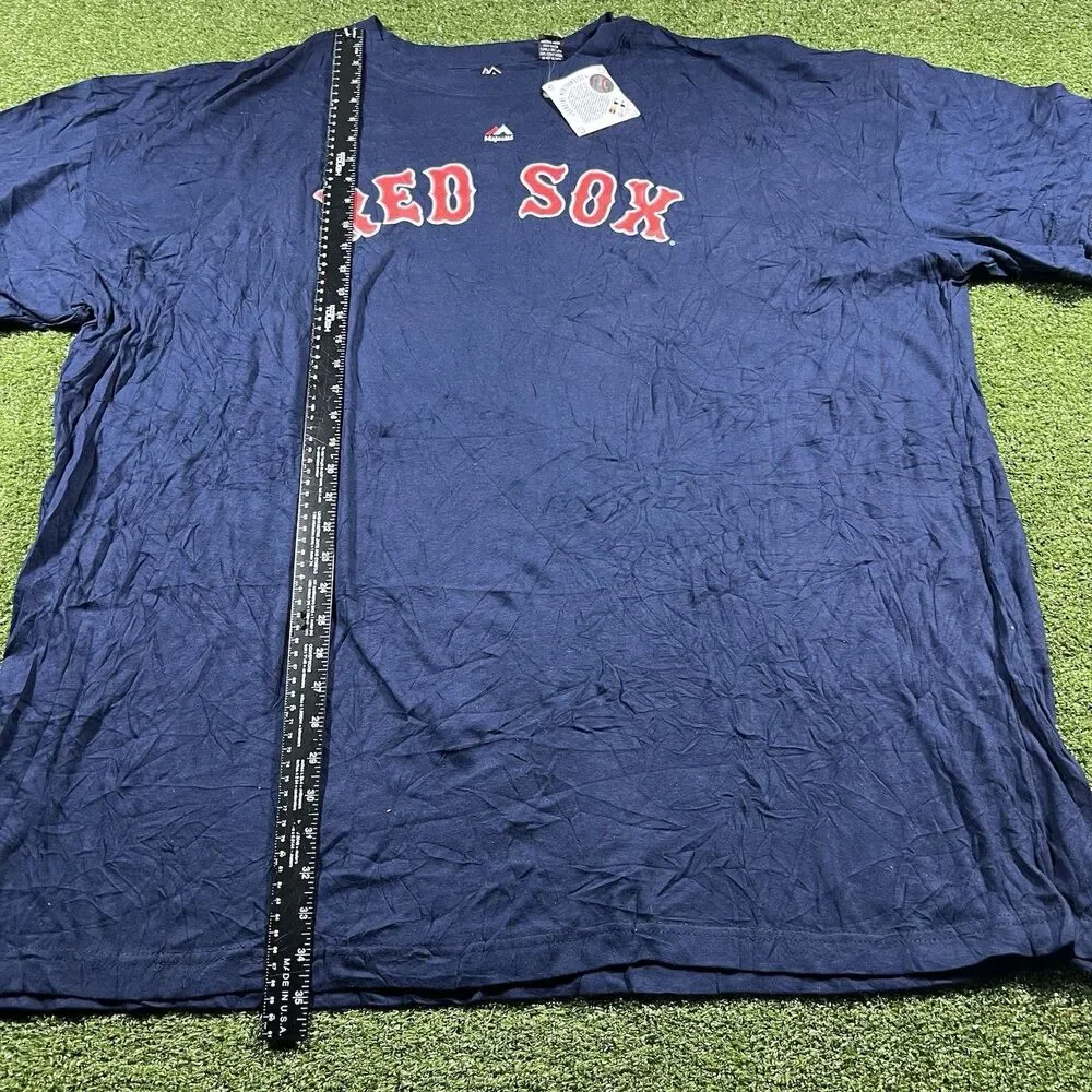 Boston Red Sox Majestic T Shirt Men's 4XL Navy Blue MLB Baseball Graphic Tee